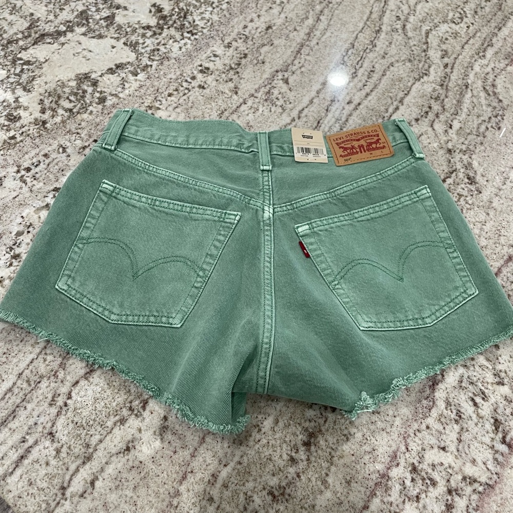 Levi's Women's Green Denim Shorts